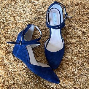 Cole Haan Blue Suede Wedges